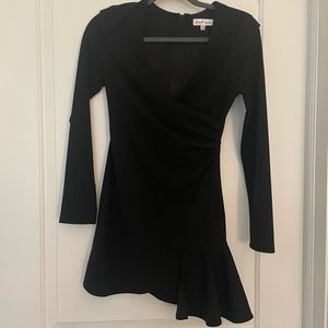 Black long sleeve mini dress